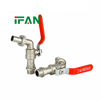 Robinet d'arrêt en laiton IFAN Factory 1/2" 3/4" pour jardin, extérieur, machine à laver