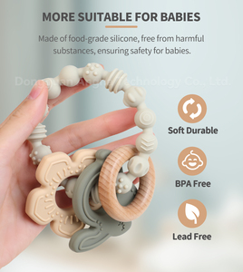 Accessoires en silicone DIY pour nouveau-nés : Jouets à mâcher, Bracelet de bébé naturel, <span class=keywords><strong>Anneau</strong></span> de <span class=keywords><strong>dentition</strong></span> en silicone - Product Image 4