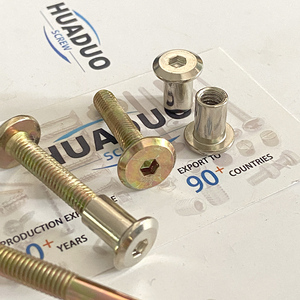 Bu Lông Đầu Nối Đồ Nội Thất Đầu Lục Giác Phẳng Bằng Thép Không Gỉ Bu Lông Và Đai Ốc Nẹp Thùng Ống M4 M6 <span class=keywords><strong>M8</strong></span> M12 Đai Ốc Đồ Nội Thất - Product Image 4