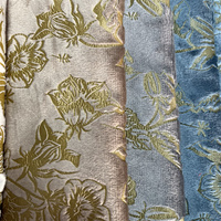Tissus en velours DTY FDY à motif floral gaufré 100% polyester, tissus pour rideaux, housses de matelas