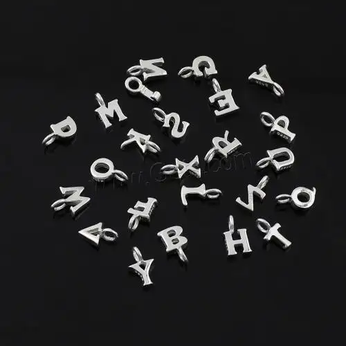 letter charms silver Sterling Silver alphabet pendant 925 jewelry findings 165590