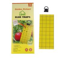 Piège collant jaune double face écologique et jetable pour l'extérieur, protéger les plantes et contrôler les insectes volants.