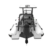Vente chaude Pays-Bas Bateau pneumatique rigide en aluminium de 19 pieds 580 Hypalon PVC avec pont solaire