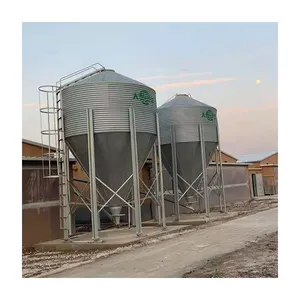 Fazenda avícola de qualidade personalizada com alimentação galvanizada trigo grãos porca armazenamento silo 100T