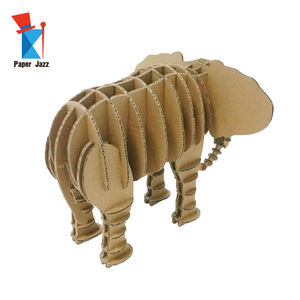 Vente en gros de puzzles <span class=keywords><strong>3D</strong></span> haut de gamme, designs personnalisés, puzzles <span class=keywords><strong>3D</strong></span> en carton ondulé, jeu Montessori, modèle en forme d'éléphant - Product Image 5