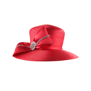 Personnalisé Satin Tissu Fascinator Chapeau Diamant Bowknot Chapeau Haut De Forme De Luxe Église Chapeau pour Adultes Fête Vacances Mascarade Décoration - Product Image 5