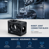 Connecteur de joint de robot Xing Tong T082 usiné avec précision sur centre d'usinage CNC 5 axes pour l'alliage d'aluminium 6061 anodisé noir dur