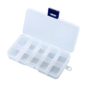 Transparent Multi Compartment Storage Box 10 15 24 Grids Jewelry Organizer Desktop Parts Container With Lid - Product Image 3