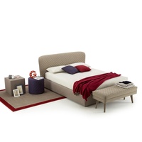 Baihai luxe italien ensemble de chambre meubles king size moderne italien dernier lit double avec rangement