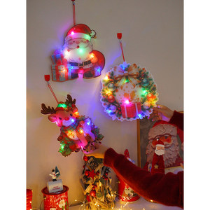 Decoraciones Luminosas Navideñas para Colgar en la Pared, Adornos de PVC con Diseño de Papá Noel y Reno, para el Hogar y Fiestas - Product Image 3