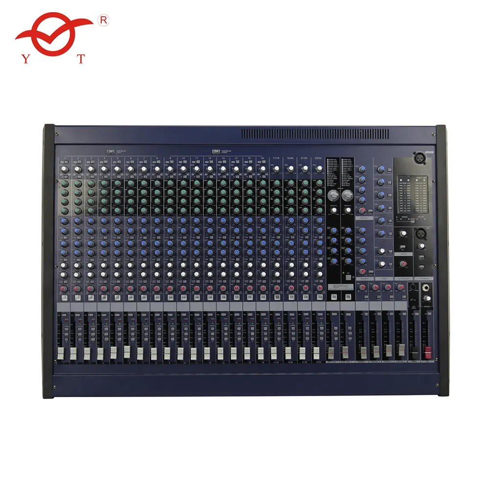 24 channel dj mixing console professional power powered digital audio mixer