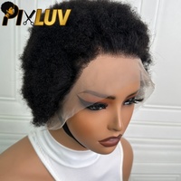 Perruque Lace Front HD pré-épilée, coupe Pixie, cheveux humains vierges vietnamiens bruts, carré court, sans colle, nœuds blanchis, pour grossistes