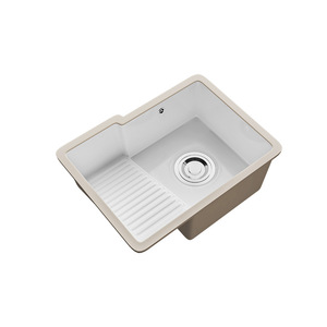 Lavabo cerámico empotrado rectangular de 12L, fácil de limpiar, para baño y balcón - Product Image 1