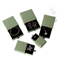 Boîte à bijoux oblongue en papier biodégradable pour collier, bracelet, boucles d'oreilles, impression quadricolore
