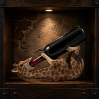 Porte-bouteilles de vin et supports en forme d'animaux sauvages, porte-bouteille de vin en forme de girafe