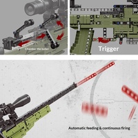 Série Militaire Desert Eagle AWM Sniper Gun Assembly Blocs de Construction à Petites Particules en Plastique XB24001-07