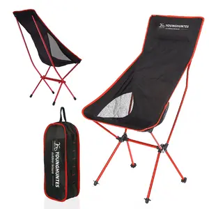 Алюминиевый компактный черный легкий переносной стул для взрослых 150 кг для пляжа, рыбалки, кемпинга