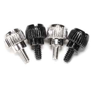 Vis à molette moletées, vis de serrage manuel pour <span class=keywords><strong>châssis</strong></span> d'ordinateur, en acier au carbone nickelé/fini noir - Product Image 3