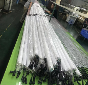 Disco ánh sáng sân khấu 40 mét 3D vòng cầu vồng Ống RGB <span class=keywords><strong>LED</strong></span> <span class=keywords><strong>Pixel</strong></span> ống đèn màu trắng sữa 360 DMX SPI Sao Băng Ống - Product Image 3