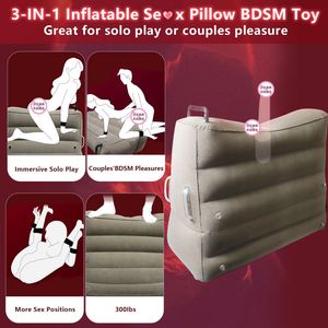 Coussin Gonflable Multifonctionnel en PVC Floqué pour Flirt Transfrontalier, Aide Sexuelle pour Couples, Jouet Érotique SM, Ensemble d'Usine - Product Image 3