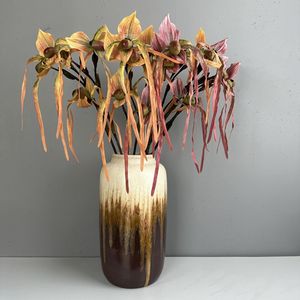 รองเท้าแตะสตรีสไตล์เขตร้อน papiopedilum สำหรับตกแต่งแจกันในบ้านโรงแรม - Product Image 5