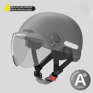Casque de sécurité beige personnalisé avec visière transparente et sangles réglables pour hommes et femmes - Product Image 5