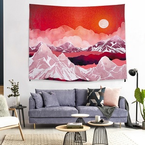 Tissu modifiable paysage marin mural suspendu paysage marin <span class=keywords><strong>tapisserie</strong></span> océan suspendu Art décor <span class=keywords><strong>tapisserie</strong></span> pour chambre à coucher Offre Spéciale - Product Image 6