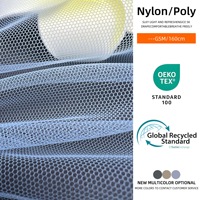 Tissu en maille de nylon blanc 23 g/m² respirant, léger (1 mm), 100 % nylon, pour robes de soirée et robes à paillettes, tissu tulle, tissu dentelle