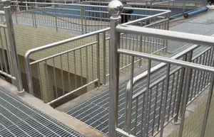 Rejillas de drenaje galvanizadas para exteriores, rejilla de Metal, plataforma de pasarela, caillebotis en acier, rejilla estándar de Corea