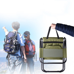 Silla de pesca portátil de diseño moderno con bolsa de aislamiento Marco de aluminio Taburete de camping para playa o muebles de exterior - Product Image 2