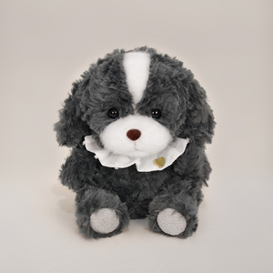 Nuovo arrivo piccolo cucciolo di peluche con bavaglino imbottito per bambini regalo di compleanno per dormire giocattolo morbido e scuro bavaglino cucciolo - Product Image 3
