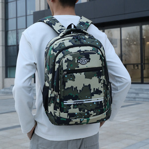 New cross-border trendy cool camo print wear-resistant transparent multi-compartment large-capacity <b>backpack</b> - Product Image 1