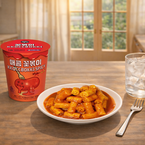 Pastel de Arroz Coreano Picante Instantáneo de Calidad Superior, Fácil de Comer, Apto para Microondas, Tteokbokki en Forma de Flor con Opción de Sabores Mixtos - Product Image 3