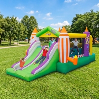 Château gonflable pour enfants de haute qualité, respectueux de l'environnement, avec toboggan, trampoline pour sauter, garantie de 3 ans