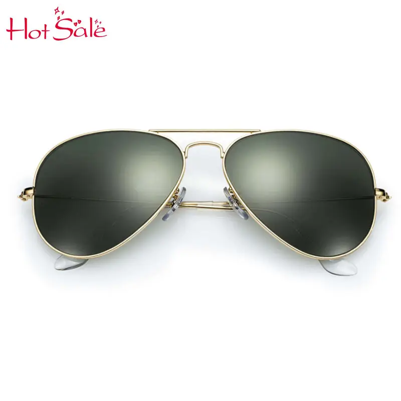 2023 Men Gold Frame Mirror Polarized Metal Trendy Mens Sun Glasses Sunglasses with logo branding
