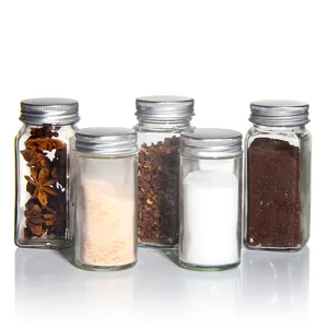 Luxury Spice Jars 4Oz 120Ml Condiment Glass Powder Bottle For Kitchen Use