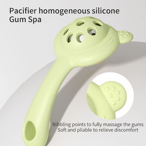 Jouets de dentition et hochets en silicone 2-en-1 Lapin avec étui de rangement – Cadeau pour nouveau-né, développement sensoriel et motricité fine - Product Image 5