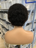 Perruques Courtes Transparentes Lace Front Cheveux Brésiliens Naturels Frisés Sans Colle HD Complètes