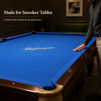 Tissu de billard bleu royal de remplacement pour table de billard avec 6 bandes de coussin pour rail, pour table de snooker