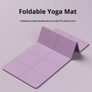 Tapis de yoga pliable antidérapant en TPE épaissi avec lignes de guidage de posture, longueur 183 cm, épaisseur 0,6/0,8 cm, personnalisable <span class=keywords><strong>pour</strong></span> débutants - Product Image 6