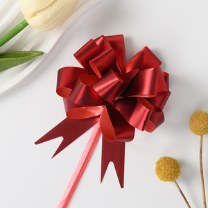 Nouvelle boule de Noël 2026 en aluminium mat plaqué, multi-sections, motif floral, avec ruban, pour cadeaux et fournitures de fête - Product Image 2