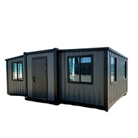 Vente en gros usine – Maison conteneur extensible de 20 pieds, étanche, résistante au vent, pliable, pour habitation familiale, abri temporaire, hôtel