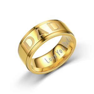 LOVE YOU <strong>DAD</strong> Wedding Plated <strong>Gold</strong>/Black/Rose <strong>Gold</strong> Father's Day Gift Jewelry Stainless Steel <strong>DAD</strong> <strong>Rings</strong> Finger <strong>Ring</strong> for <strong>Dad</strong> - Product Image 3