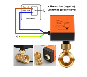 Nouveau Robinet à bille d'origine 1/2" 3/4" 1" pour applications aquatiques, support OEM, en laiton, trois fils, deux commandes, 12V/AC 220V, 0-16 bars - Product Image 5