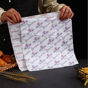 Papel Antigrasa Personalizado de 40 g/m² con Recubrimiento de PE, Grado Alimenticio, para Envolver Hamburguesas, Pan, Galletas, Leche, Gelatina, Cobertura de una Sola Cara - Product Image 1