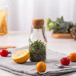 <span class=keywords><strong>Vase</strong></span> de terrarium en verre de 150ml Art déco moderne avec liège en bois et mousse Présentoir de table de Noël créatif - Product Image 5