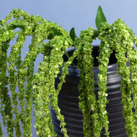Amaranthus vert foncé Fleurs artificielles Toucher réel Bouquet de fleurs de mariage vert Fleurs suspendues pour la fête des mères