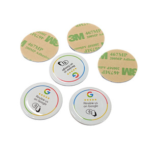 Etiqueta personalizada de 30mm NFC Google Review, etiqueta reprogramable para compartir en redes sociales, etiqueta RFID antimetal para teléfono - Product Image 4