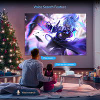 Projecteur de jeu LED Voxflix M25, Android TV OS, 4K, 2800 lumens ANSI, home cinéma portable avec assistant vocal
