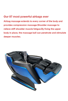 Fauteuil de massage électrique moderne à gravité zéro avec télécommande Bluetooth, système d'airbag chauffant pour la maison, le bureau et le spa
